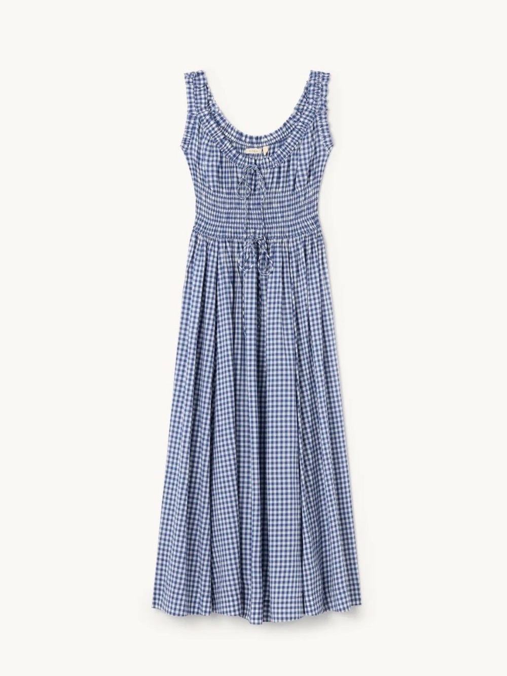 DOEN Emmeretta Blue Gingham Maxi Dress